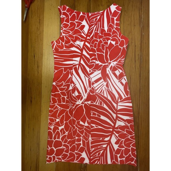 Ronni Nicole‎ Womens Sz 10 Floral Dress Sleeveless Red/White 36" Length Stretch - Picture 7 of 12